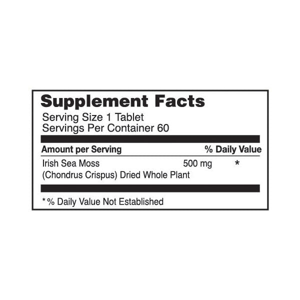 Nature’s vision organic sea moss 60 capsules