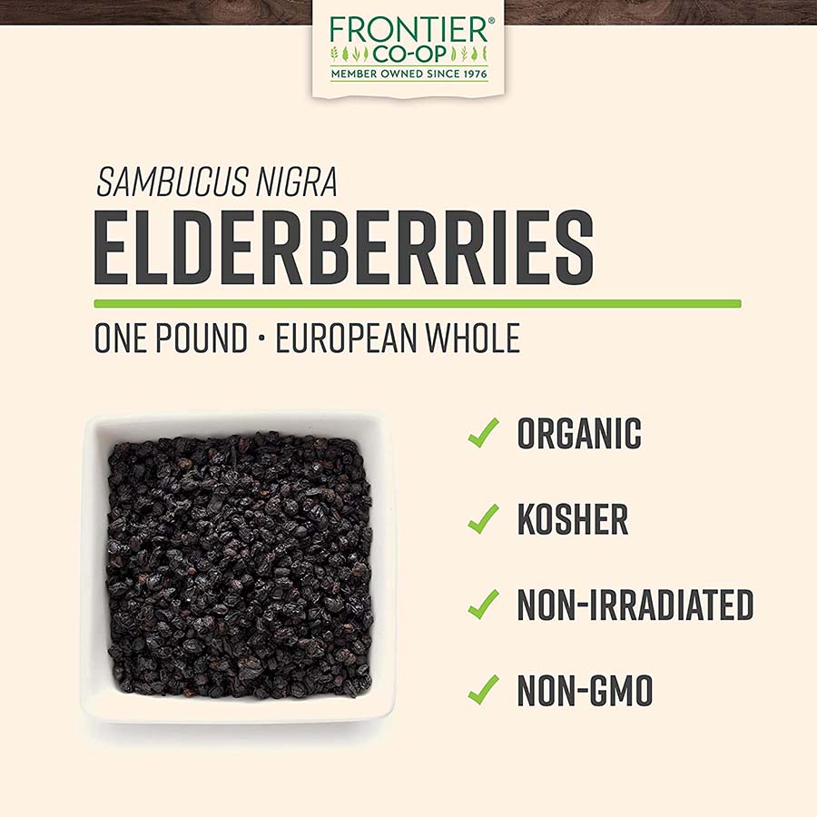 FRONTIER CO-OP ELDERBERRIES, WHOLE, ORGANIC