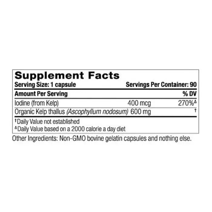 Oregon's Wild Harvest Kelp 90 capsules