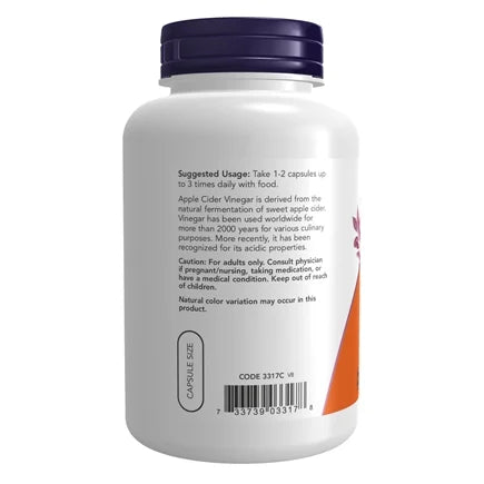 Now apple cider vinegar 180 capsules