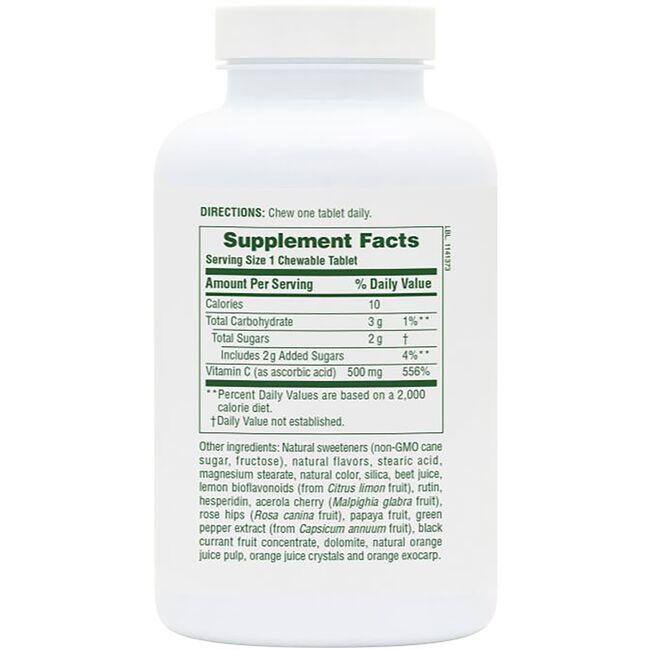 Natures plus vit c 500mg 90 chewable tabs