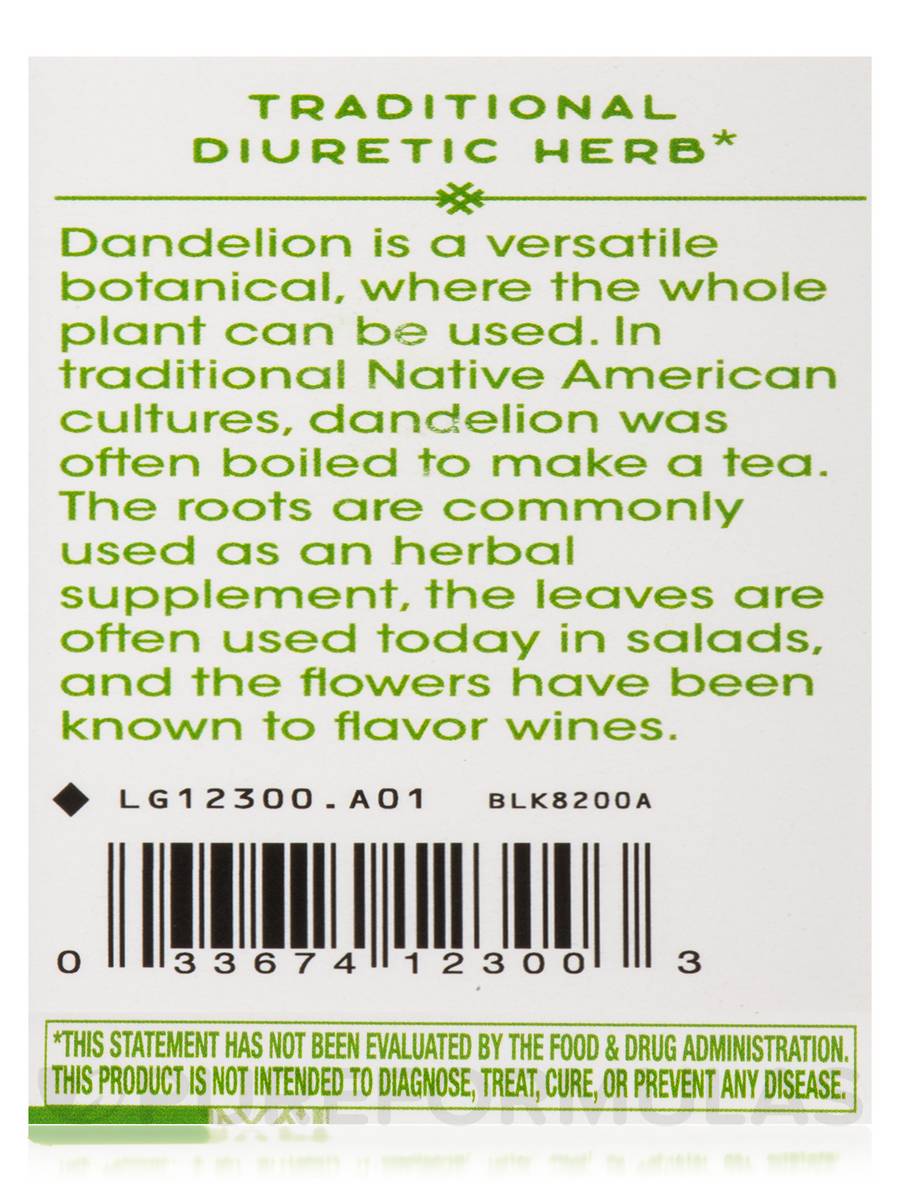 Nature's Way Dandelion Root - 100 Vegan Capsules