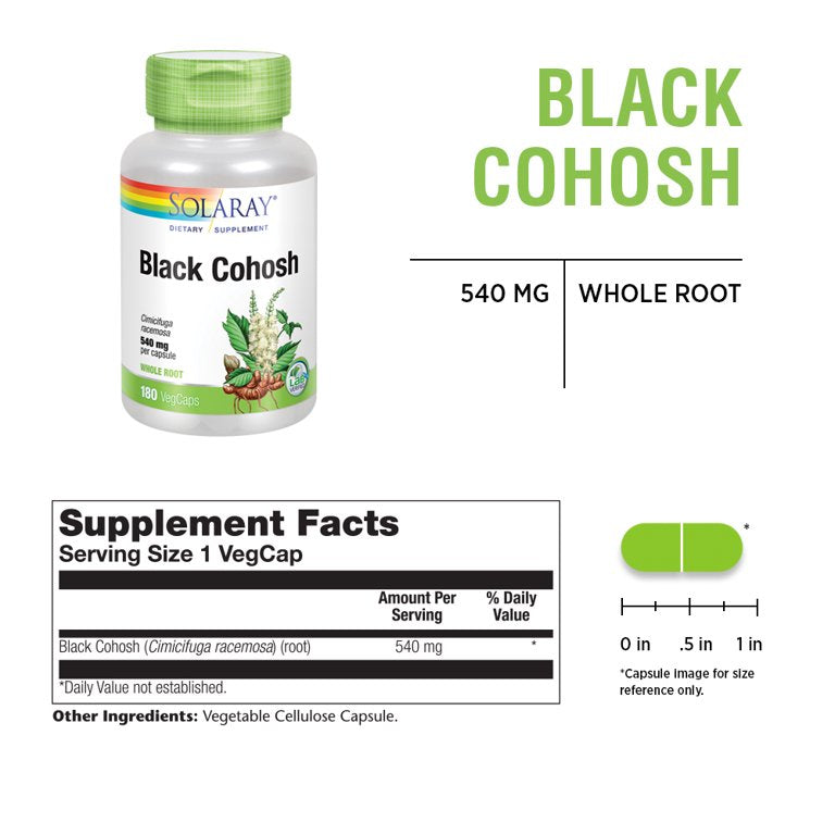 Solaray black cohosh 180vegcaps