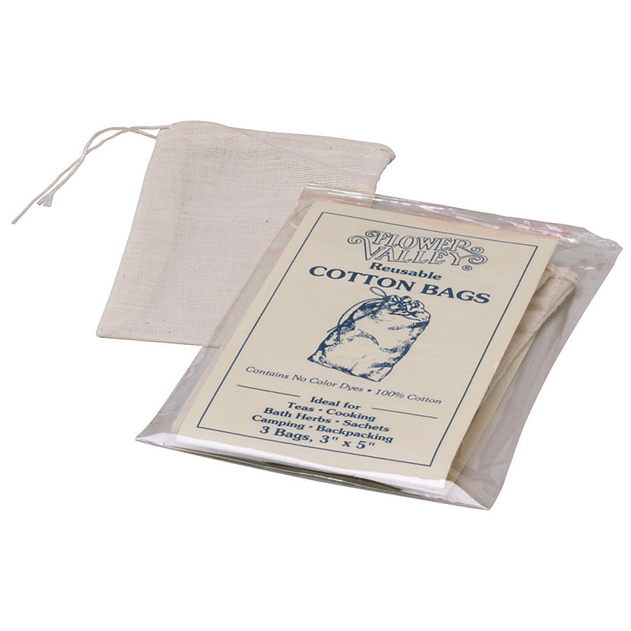 FLOWER VALLEY REUSABLE COTTON TEA BAGS
