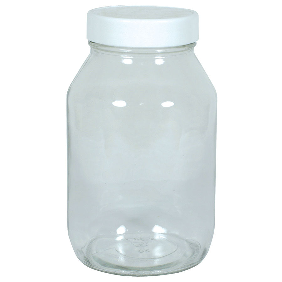 FRONTIER CURVED-SHOULDER JAR WITH LID 32 OZ.