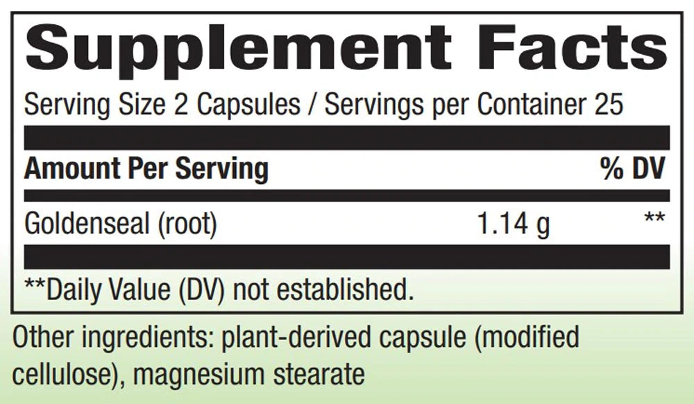 Natures way goldenseal 50 vegan capsules