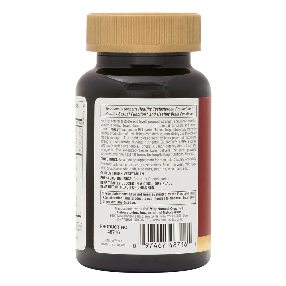 Nature’s plus ultra t male 60 bi-layered tablets