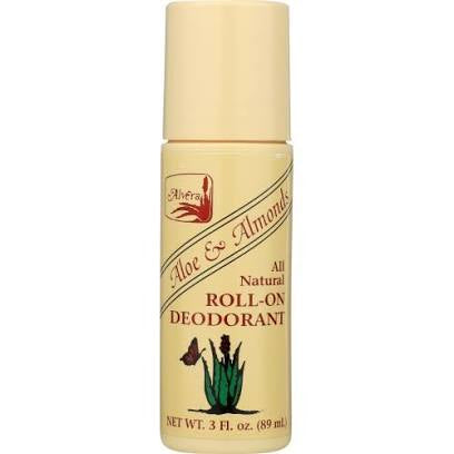 ALVERA: All Natural Roll-On Deodorant Aloe and Almonds 3 oz
