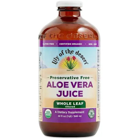 Lily of the Desert, Preservative Free Aloe Vera Juice, Whole Leaf 32oz
