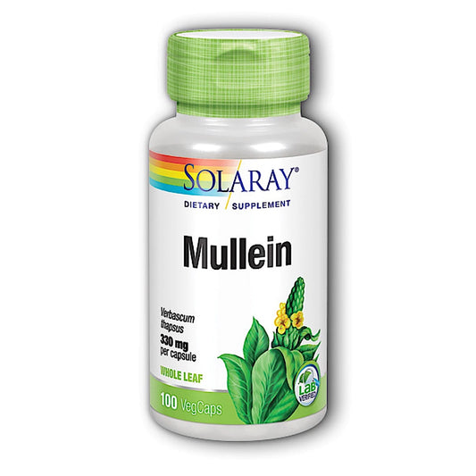 Solaray, Mullein Leaves 330 mg, 100 VegCaps