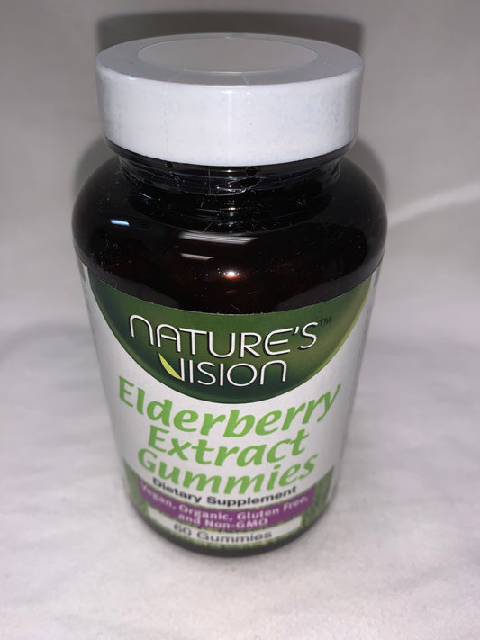 Natures Vision Elderberry Gummies 60 Gummies